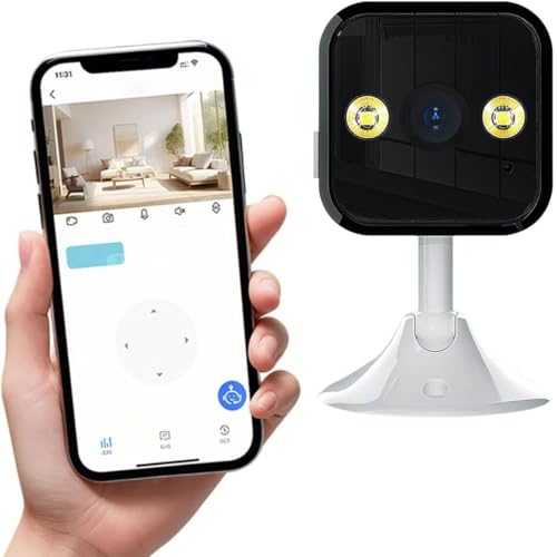 Genérico Cámara Vigilancia 4MP HD WiFi Interior - Detección Humana, Audio Bidireccional, Visión Nocturna 10m, Alerta App, Sin TarjetaSD Incluida