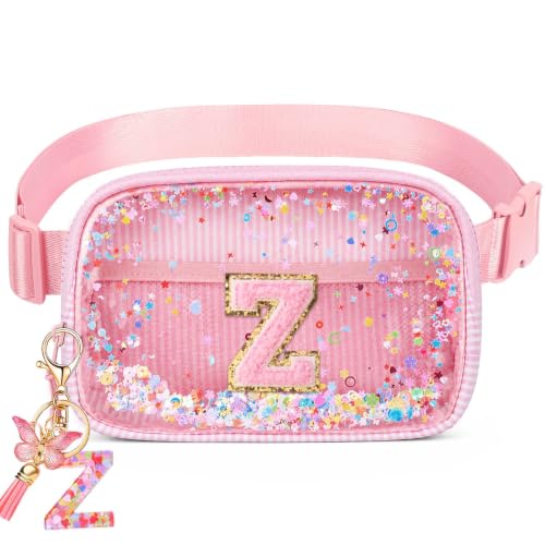 Image of Initial Fanny Pack for Girls - Belt Bag for Teens Kid Teen Girl Kid Birthday Gift Pink Z