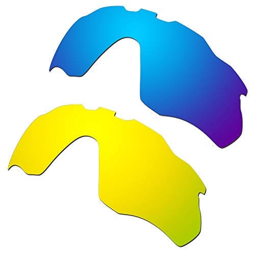 Lentilles Oakley Radar Pace bleu et or 24k de remplacement pour lunettes de soleil homme
