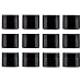 Snow Diamond 1 oz Empty Amber Round Glass Jars, with White Inner Liners and black Lids, High End Glass Containers for Salve Cream, Premium Vials (30ml/1 oz, 12 Pack) ... (30ml/1 oz, 12 Pack)