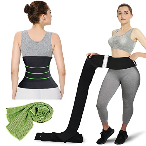 ALIYE ELF Waist Wrap Waist Trainer Trimmer Belt for Women, TikTok SnatchMe Up Bandage Wrap, Tummy Sweat Wrap Plus Size 4.92in/13.12ft (Upgrade)