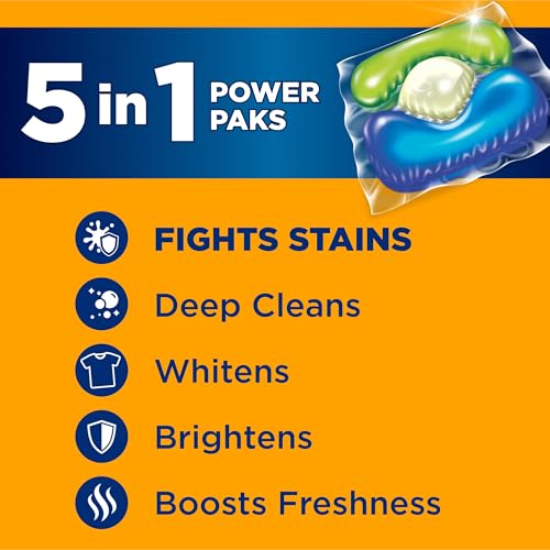 Arm & Hammer Plus OxiClean 5-in-1 Laundry Detergent Power Paks, 42 Count (Packaging may vary)