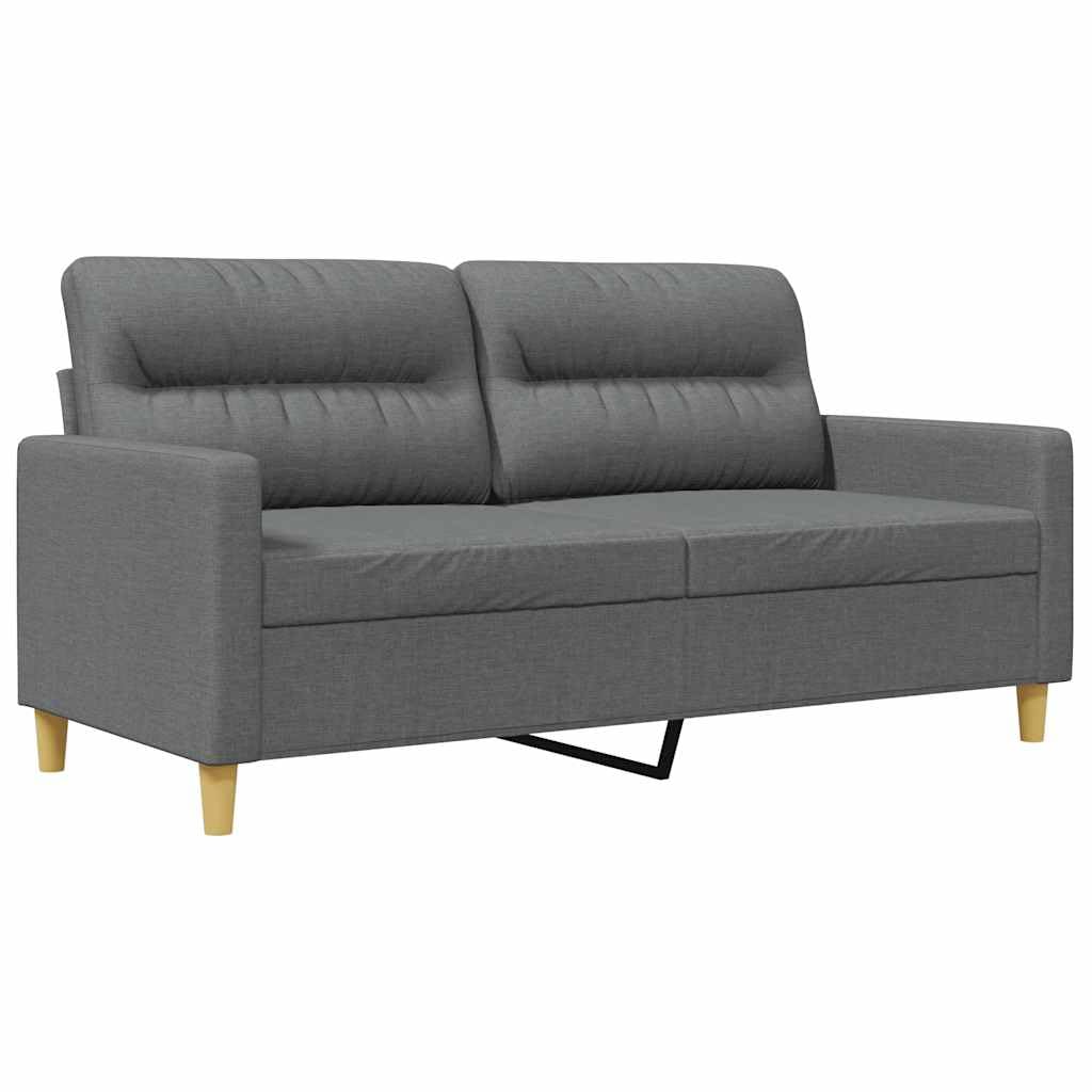 Silla de tela, 60 cm, gris claro con estructura de metal y cojines traseros para una cómoda experiencia de asiento en la sala de estar