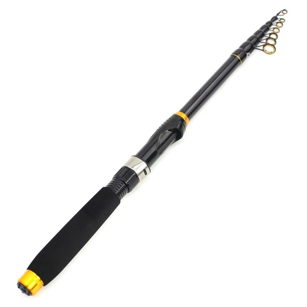 Canna da pesca, Canna da pesca portatile in carbonio mini - ultra corta for mare/Luya for carpe e pesci neri