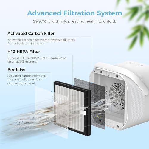 Image of 2 Pack DUO Replacement Filter for Pure Enrichment PureZone DUO Air Purifier | 3-in-1 True HEPA High-Efficiency Activated Carbon Filter for Home Large Room, Part No. PEAIRPLG