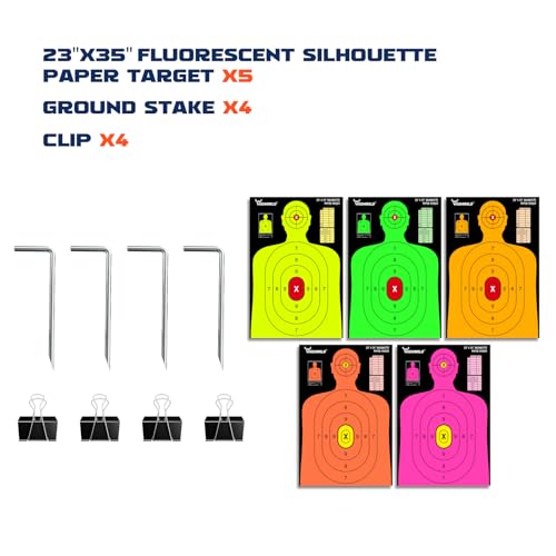 highwild adjustable target stand base for paper shooting cardboard silhouette h shape stand base for shooting range 1x2 wooden target station setup - 1 pack