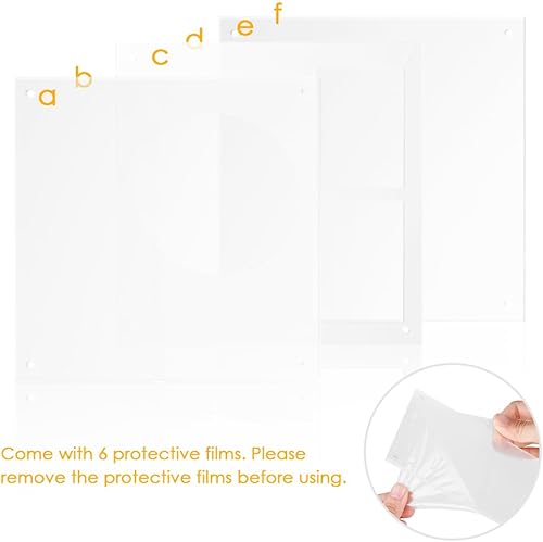 Miniatura 5 de Baskiss Soporte para tarjetas fotográficas y CD, pantalla de pie de acrílico Ablum, 2.598 x 3.583 in, protectores ultra transparentes para tarjetas