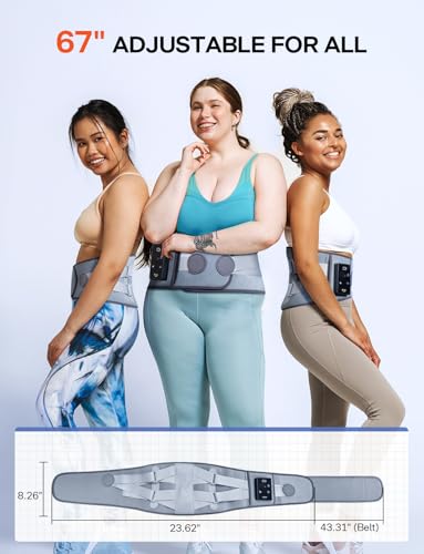 ALLJOY 67" Cordless Heating Pad for Back Pain Relief FSA Eligible HSA, Christmas Gifts for Women Men Mom Dad, Portable Lower Back Massager with 3 Heat 5 Vibration, Wireless Heating Pad for Cramps image 4