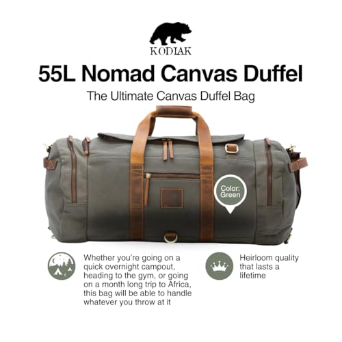 55L Nomad Canvas Duffel (Green)2