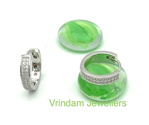 Image of Exclusive 925 Sterling Silver Jerkin Bali Earrings For Girls & Women Comfortable Easy to Wear Size 12 MM Light Weight 3 GM