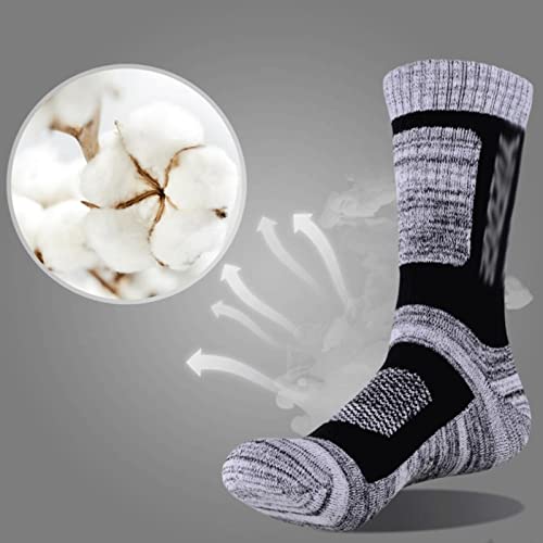 Liuzh Men's Winter Warm Cotton Cushion Breathable Wicking Casual Sports Hiking Crew Cycling Socks (Color : A 5 Pairs, Size : Xl (9.5~12.5)) #TOP1