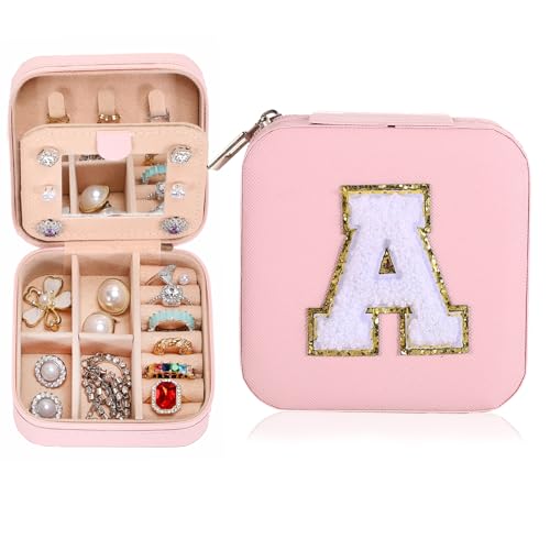 Travel Jewelry Box with Personalized Initials
