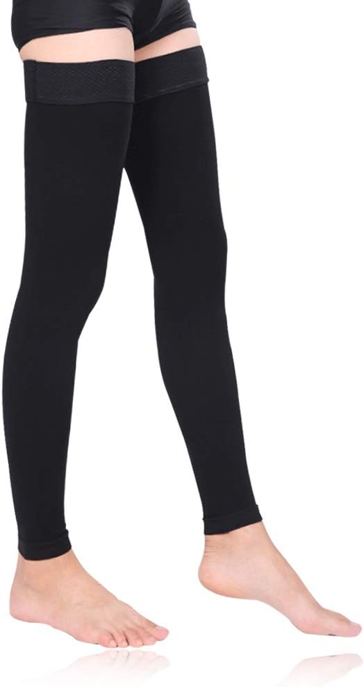 Thigh High Compression Stockings Women 30-40mmHg Sleeve Footless Socks Varicose