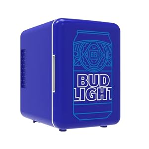 CURTIS MIS152BULT Bud Light, Mini Portable Compact Personal Fridge Cooler, 4 Liter Capacity Chills Six 12 oz Cans, 100% Freon-Free & Eco Friendly, 6, Navy CURTIS MIS152BULT Bud Light Mini Portable Compact Personal Fridge Cooler 4 Liter Capacity Chills Six 12 oz Cans 100 Freon Free Eco Friendly 6 Navy