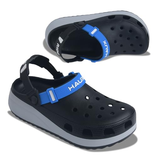 Image of HAUX Classic Ultra Soft Clogs /Sandals with Adjustable Back Strap| Comfortable & Lightweight| Stylish & Anti-Skid| Indoor & Outdoor Casual Sports Mules Boys
