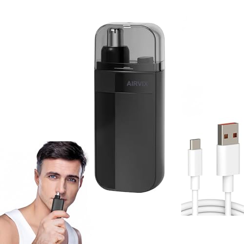 Image of Rechargeable Nose & Ear Hair Trimmer for Men & Women | Painless Precision Grooming | USB Charging | Stainless Steel Blade with Protective Cap | Compact & Travel Friendly IPX7 Waterproof