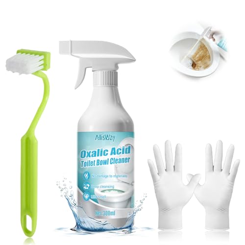 AllisWay Limpieza Baño, Limpiador Sarro WC Quitamanchas Spray de Multiusos Limpieza con Escobilla WC Don Limpio Baño Antical Apto para Inodoro y Bañera, 300ml