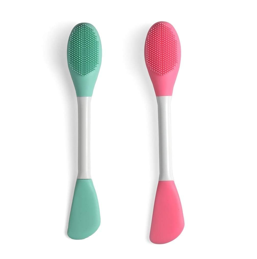 Pack of 2 Kedar Silicone Face Mask Brush Flexible Facial Mud Mask Applicator Brush Face Mask Spatula Hairless Moisturizers Applicator Tools for Mud,Clay,Body Lotions,Charcoal Mixed Mask