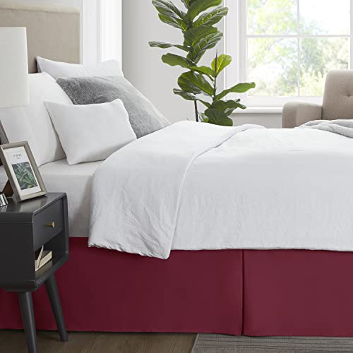 Image of Nestl Red Heaven Full Bed Skirt - Full Size Bed Skirt 14 Inch Drop - Brushed Microfiber Bed Skirts - Hotel Quality Pleated Bed Skirt - Shrinkage & Fade Resistant