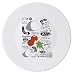 Bormioli 588157 Ronde Chef - Plato para pizza, 33 cm, Cristal, Color Blanco/Rojo/Verde, 1 unidad