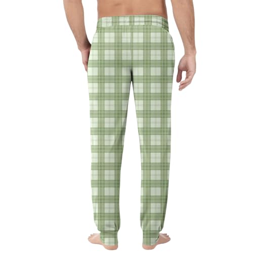 Plaid Pajama Pants Men Soft Cotton Flannel Sleep Pants Lounge Loose Fit Pj Bottoms with Drawstring And Pockets3