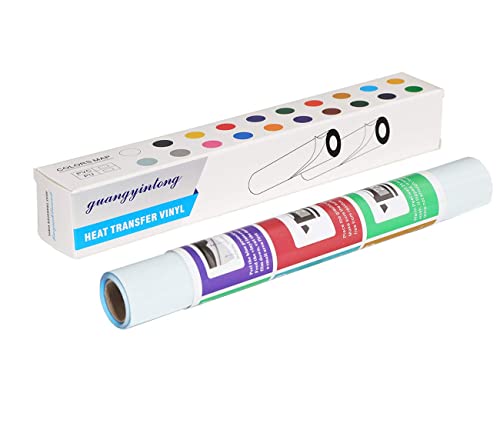 Image of guangyintong Glow in The Dark Heat Transfer Vinyl Rolls, 12 inch x 5ft Luminous Blue Iron on Vinyl for T Shirts, PU Elastic HTV Vinyl for All Cutter Machine Easy to Cut & Weed for Cool Costumes & Design