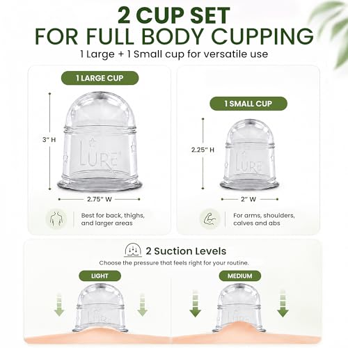 Image of Silicone Cupping Therapy Set Beginner Massage Cupping Cups for Cupping Therapy Cup Kit for Massage, Myofascial Release, Cellulite Reduction