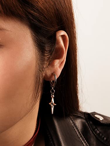 Sacina Gothic Y2k Spike Star Hoop Earrings, Y2K Emo Punk Grunge Goth Earrings, Halloween Christmas Jewelry Gift For Women2