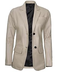 Beige – Blazer Leather Coat