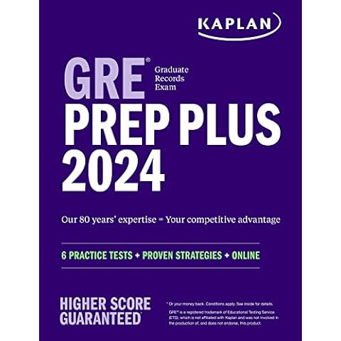 GRE Prep Plus 2024: 6 Practice Tests + Proven Strategies + Online (Kaplan Test Prep) Cover
