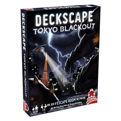Super Meeple Deckscape - Tokyo Blackout - Juego de encuesta