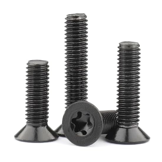 20 Viti A Testa Svasata M6 Torx - Acciaio Inox 304, Nero, Filettatura Completa, 30mm - Foto 8