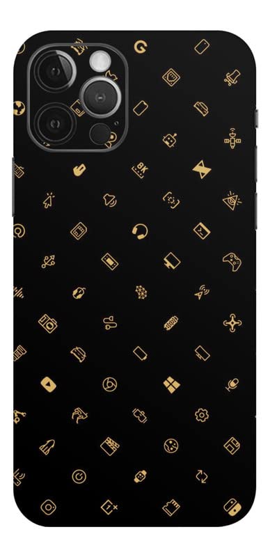 Image of Mobile Skin Sticker Compatible with Apple iPhone 12 Pro Skin Not Back Cover, Camera & Back Protector Mobile Skin Wrap; iPhone 12 PRO-KE-10