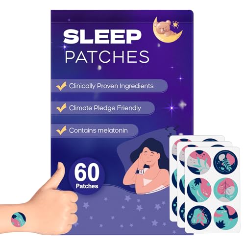 RAAYAM Sleep Patches, 60 Pack Upgraded Sleep Patches for Adults, Made of All-Natural Ingredients, Natural Plant-Based Sleep Support for Men and Women, That Last All Night，Easy to Use