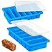 Kamehame Soup Cubes Freezer Tray Silicone 2 Pack 1/2 Cup Soup Freezer Moulds with Lids Food Storage Containers Extra Large Ice Cube Tray for Freezing Soupe, Broth, Sauce, Butter, Meal Prep