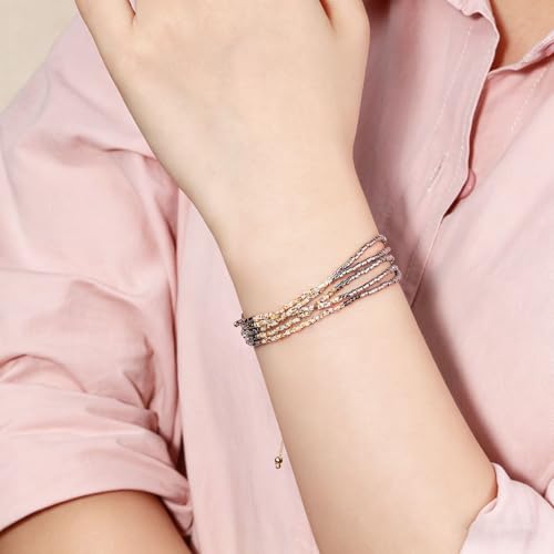 Image of KELITCH Layered Miyuki Beads Bracelets Adjustable Strand Bracelets Bangles Bohemian Style Summer