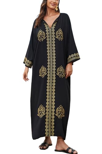 Kaftan long femme vêtements de détente tunique plage surdimensionnée sarong et robe de nuit
