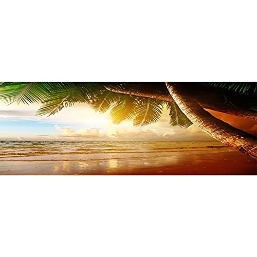 Diamant painting 5D coucher de soleil grand format pour décoration murale