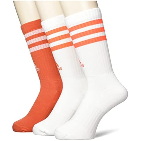 adidas, Set Di 3 Paia Di Calze Alte, Socken, Weiß/Prelive -Rot/rot, M, Unisex-Adult Cover