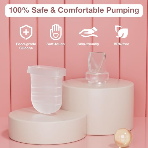 6 piezas válvula y diafragma de silicona para extractor de leche miniatura 2