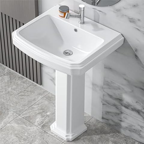 HOMLYLINK Vitreous China Pedestal Sink Cover