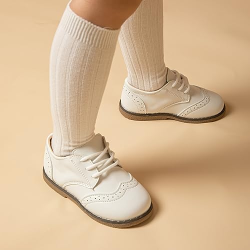 Image of KIDSUN Girl's Oxford School Uniform Dress Shoe Princess Flats Bow Slip on Loafer (Toddler /Little Kid)