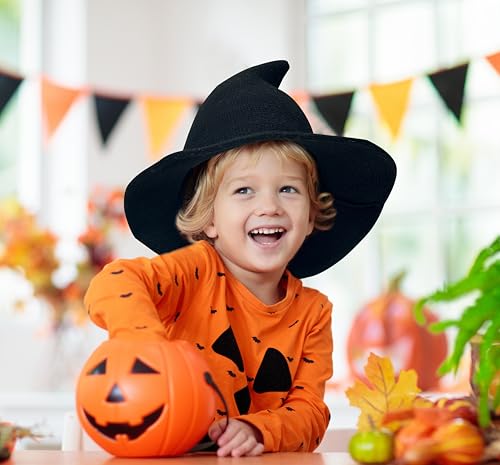 JOYEBUY Kids Girl Boy Witch Hat Wide Brim Foldable Hats4