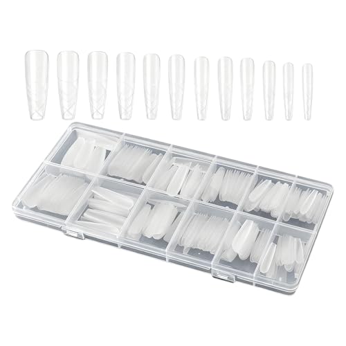 Zegaqae Formas Para Uñas Acrílicas - Molde Transparente Press-On De 240 Piezas - Moldes Y Puntas De Extensión Reutilizables - Destinado A Mujeres Para Uñas Postizas En Dedos De Manos Y Pies Para Hogar