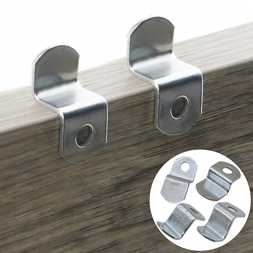 Image of 40 Pieces Mirror Clips, Z Iron Bracket, Picture Frame Backing Clips, for Picture Painting Blackboard, 4 Sizes, 1 /2 inch, 1 /4 inch, 3 /8 inch, 1 /8 inch