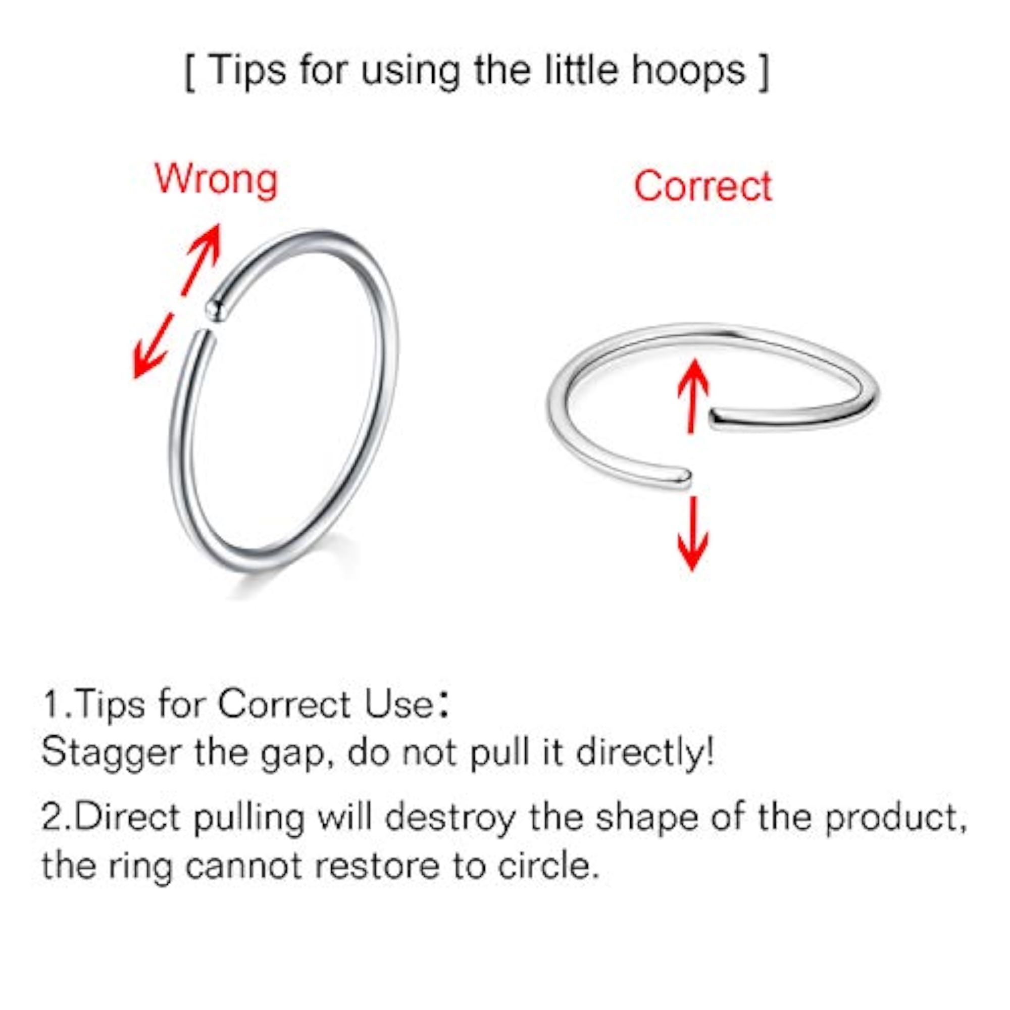 Surgical Stainless Steel L Shape Nose Studs & C Shape Nose Ring