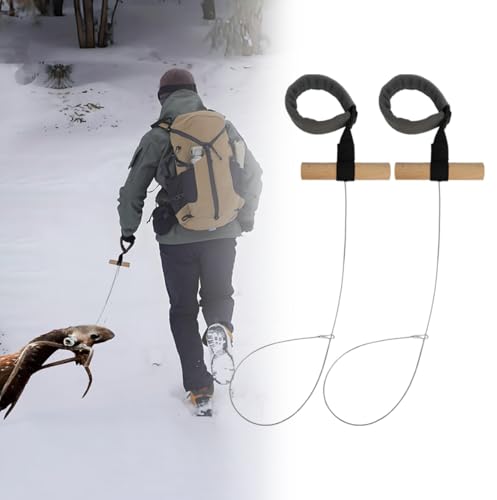 nsgglecher 2 Pack Deer Drag and Harness with Thickened Handle, Load-Bearing Hunting Deer Drag Rope, Deer Hunting Accessories，Portable/Multipurpose Hunting Drag Strap for Hunters