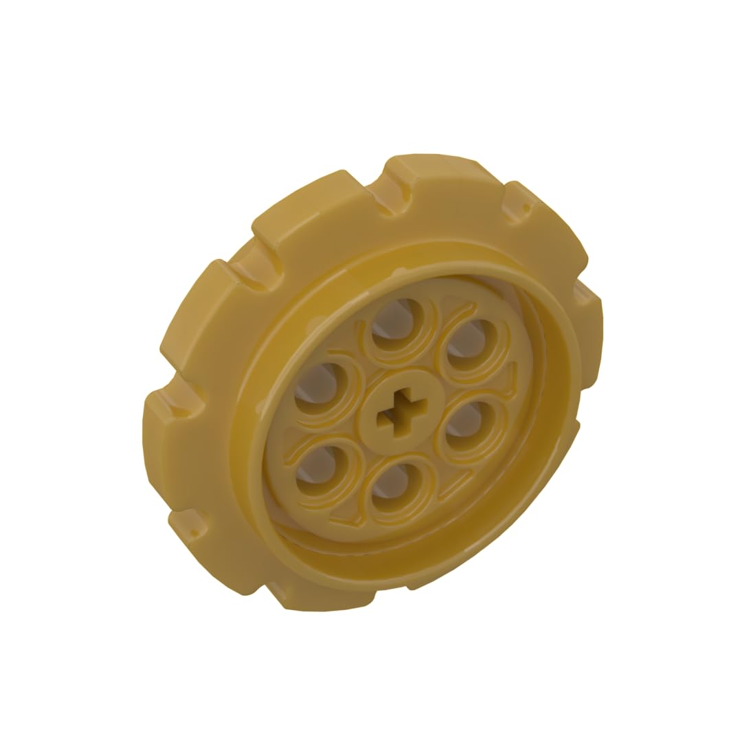 GDS-1226 57519 Wheel Technic Tread Sprocket Wheel Large, Pearl Gold, 10 PCS — image 1