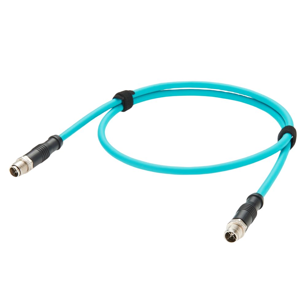 M12 8 Pin X Coded Male to Male Cable High Flex Waterproof Cat6A Industrial Ethernet Cable GigE Vision Shielded Cord Compatible Cognex Industrial Camera Sensor PLC (3.5M/11.5FT)