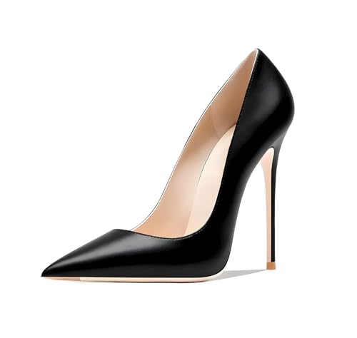 Image of Women's Pointed Toe Shallow Stiletto Heels 4.7 Inch Pumps Wedding Party Banquet Shoes